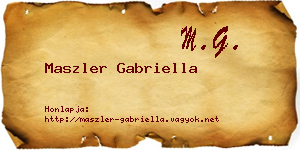 Maszler Gabriella névjegykártya